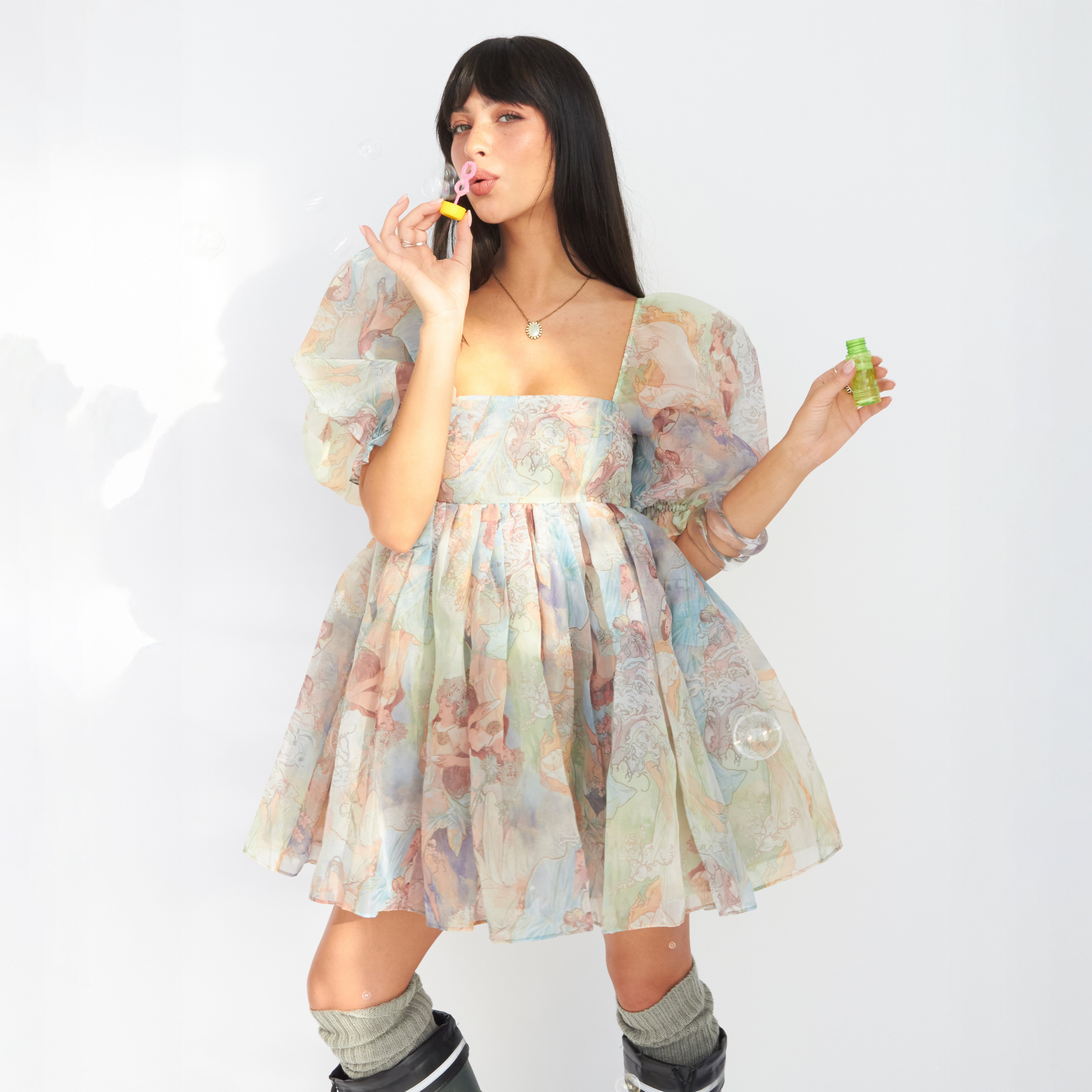 The Mucha Puff Dress | Archival Selkie | curated by AWWIP Studios
