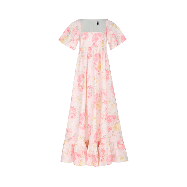 The Jane Dress in Baby Pink Garden
