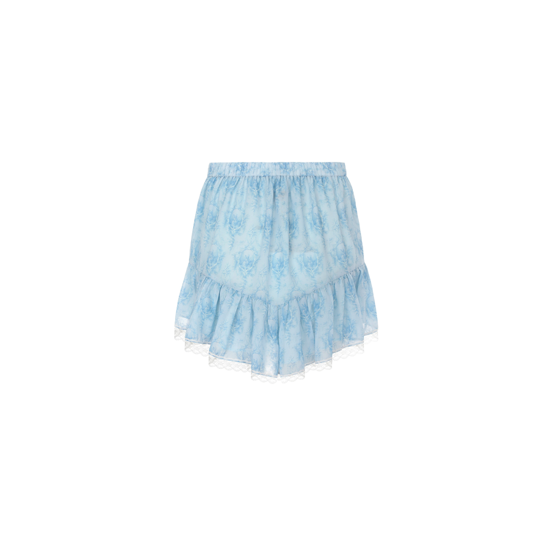 The French Boudoir Skirt in Blue Fantasy