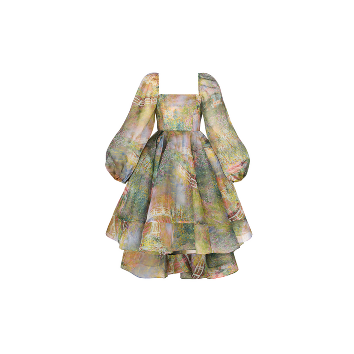 The Bridge Angel Midi Bustle Dress