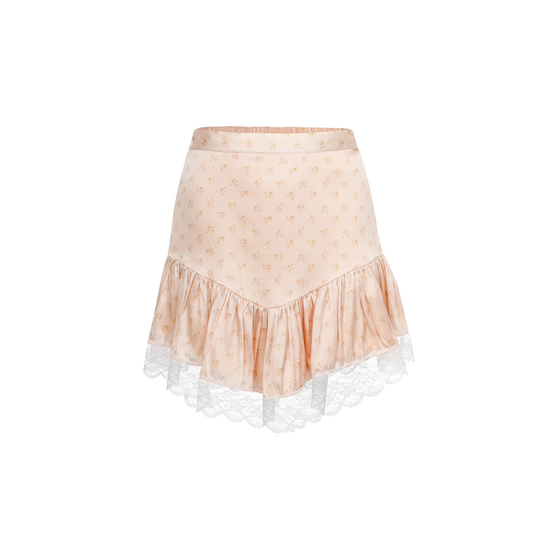 The Bastien Skirt in Baby Blush Floral