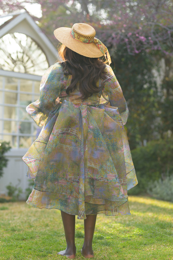 The Bridge Angel Midi Bustle Dress