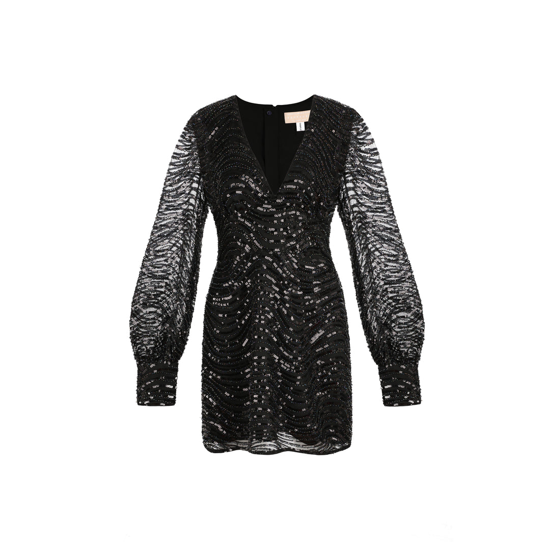 glitz mini dress Garden Glitz Sequin Cutout Mini Dress