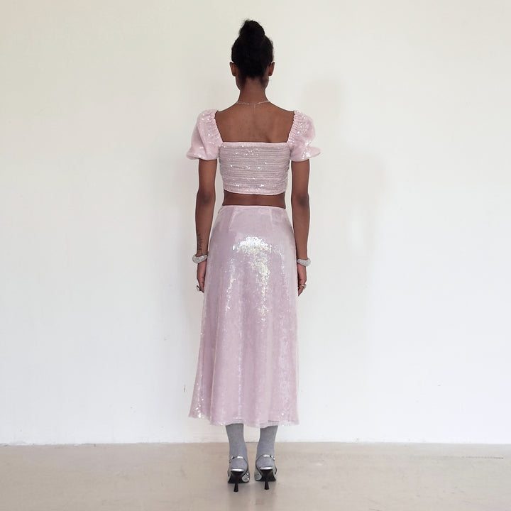 The Maiden Top in Irridescent Pink
