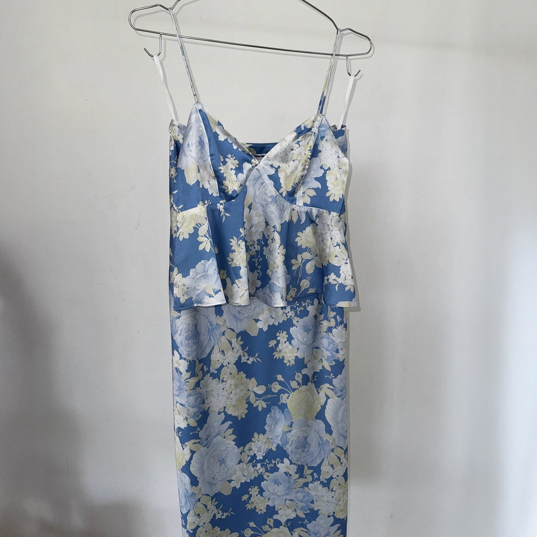 The Summer Date Slip Skirt in Powder Blue