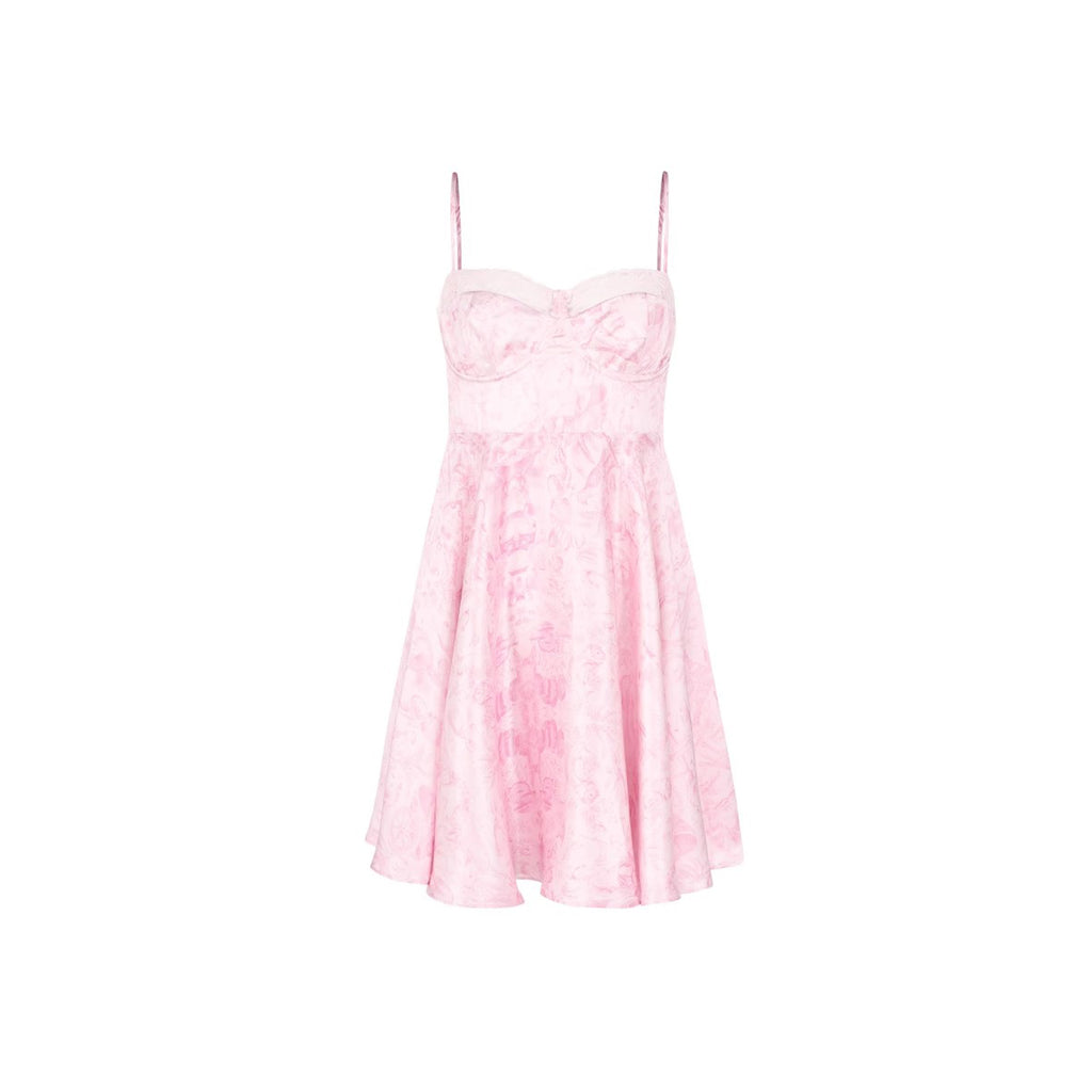 knee length dresses for ladies 1930's Dusty Pink Silk Chiffon Slip Dress with Cream Lace – Eveliina Vintage
