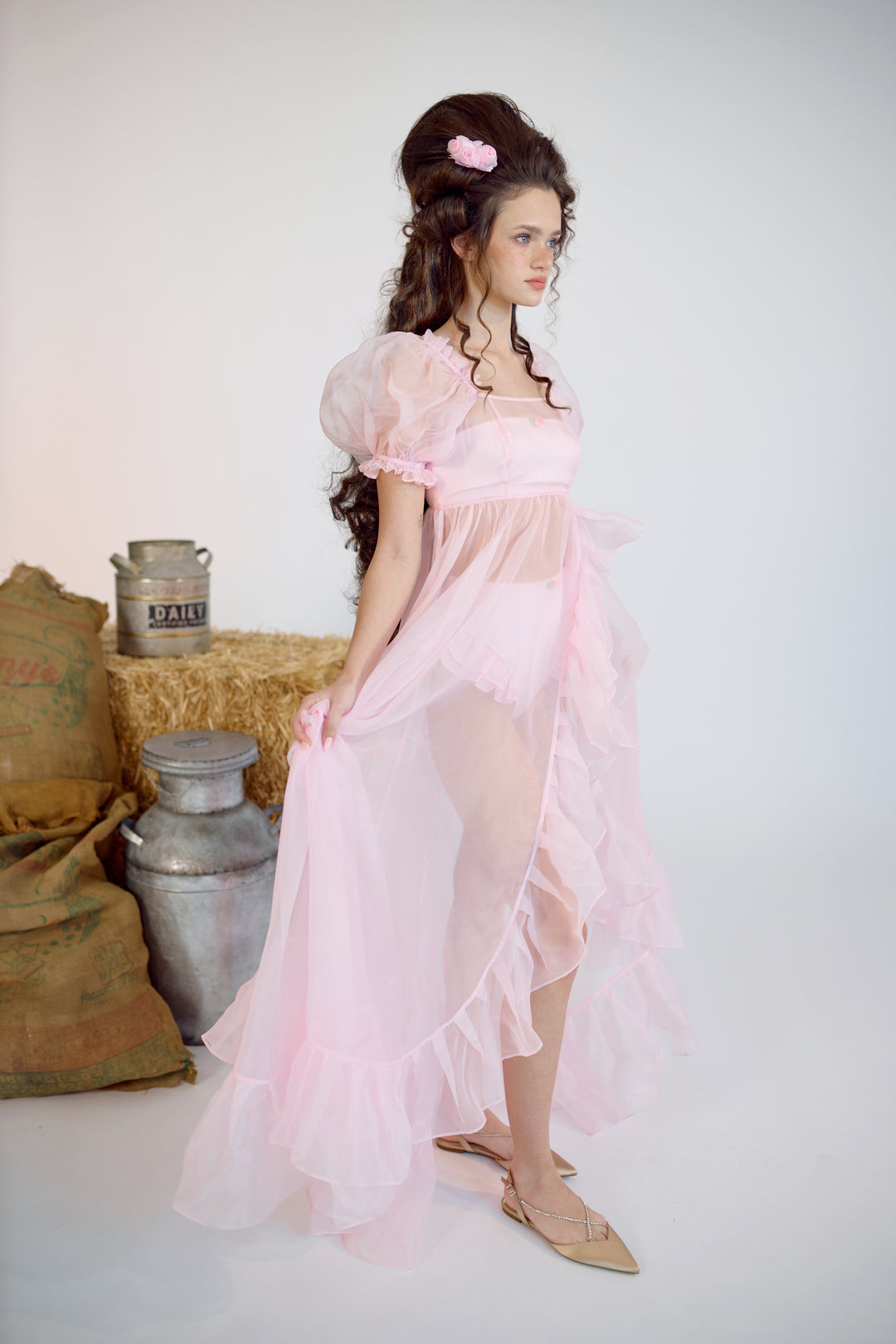 The Baby Soft Sheer Delight Ruffle Gown