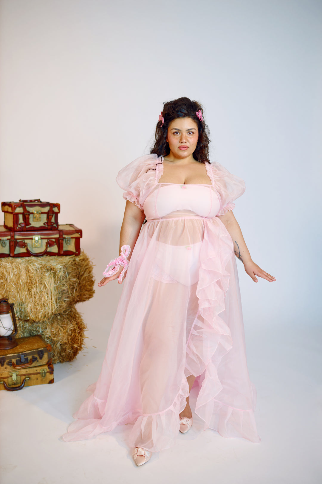 The Baby Soft Sheer Delight Ruffle Gown