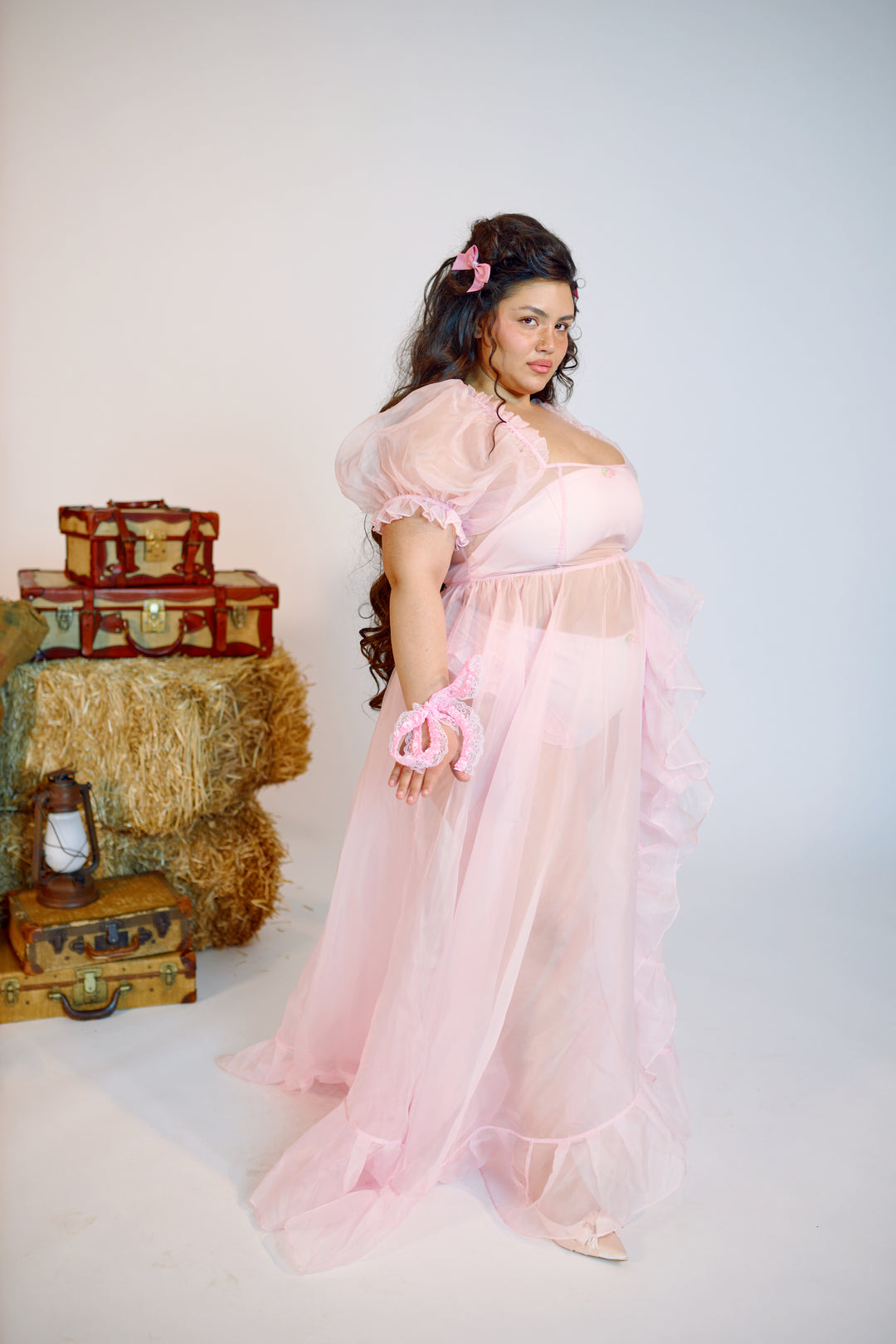 The Baby Soft Sheer Delight Ruffle Gown