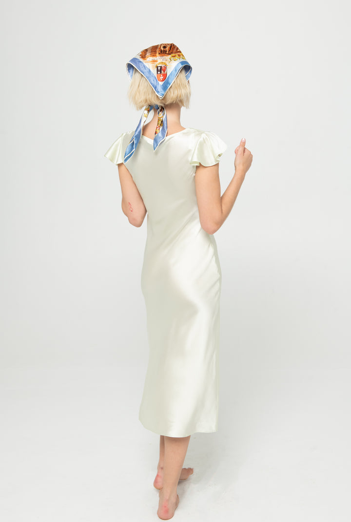 The Midnight Romance Slip in Flora Green