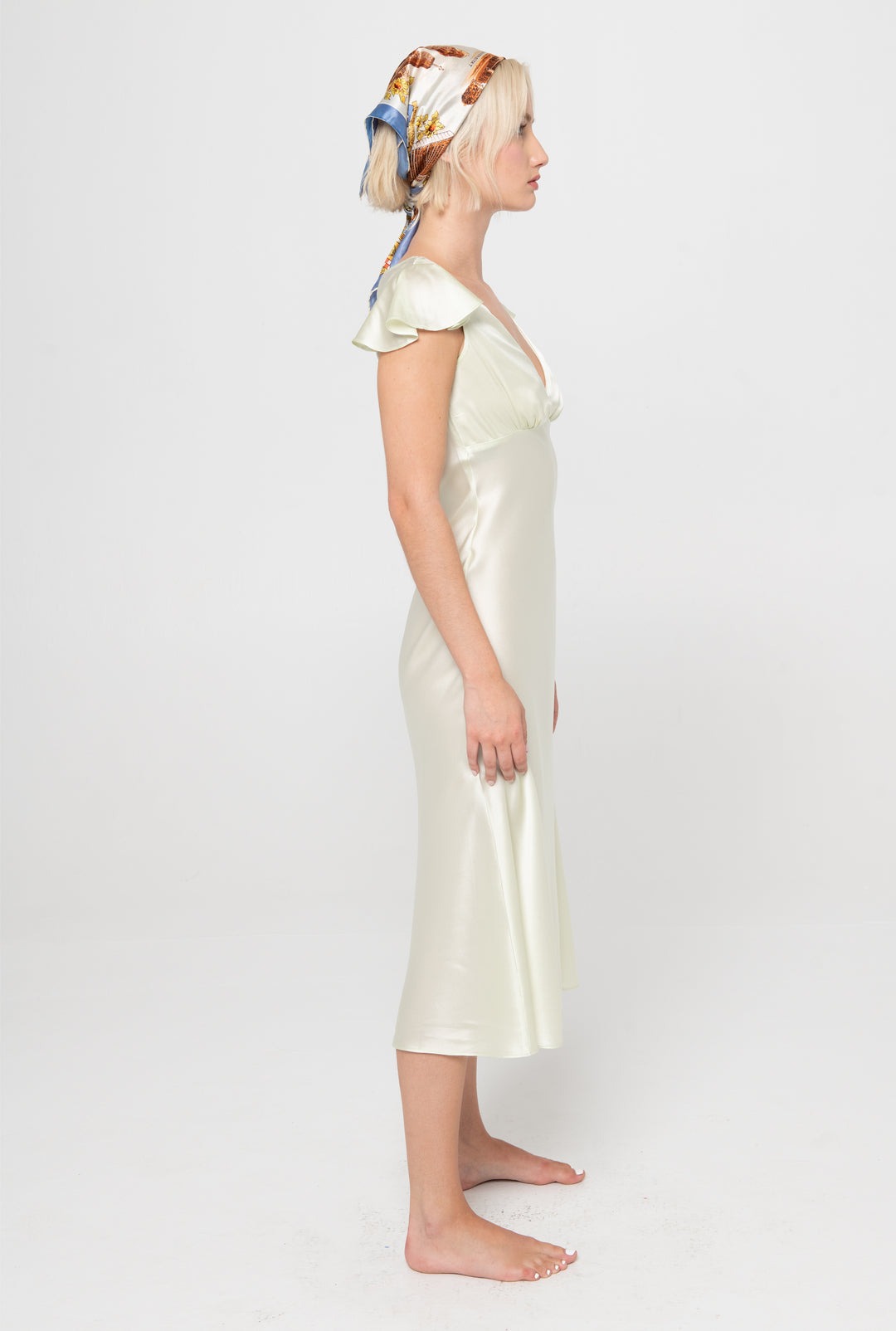 The Midnight Romance Slip in Flora Green